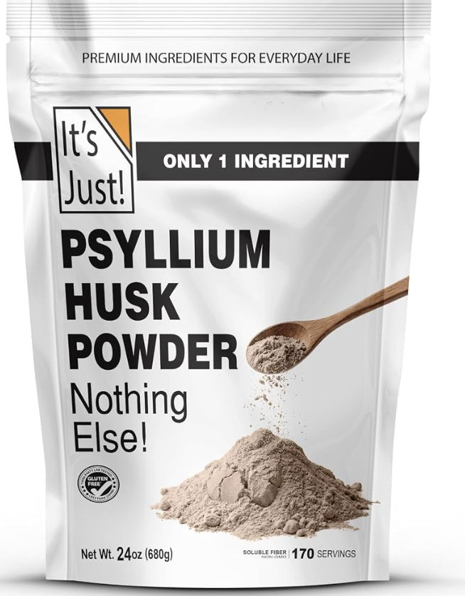 A bag of psyllium husk powder — the one ingredient behind it all